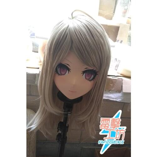 RAIGEKI MAKS 80) Resin Crossdresser DOLL BJD Kigurumi Anime Danganronpa V3: Killing Harmony Akamatsu kaede Cosplay Head Mask