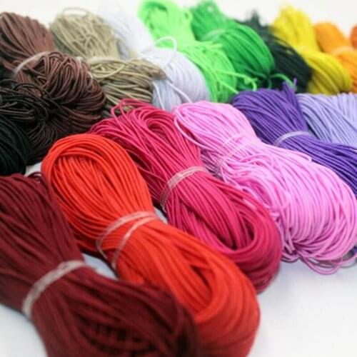 Round Elastic Band Rope Rubber 1/0.8mm Colorful High-Elastic Quality Line DIY Sewing Accessories Jewelry craft gift parts Wh