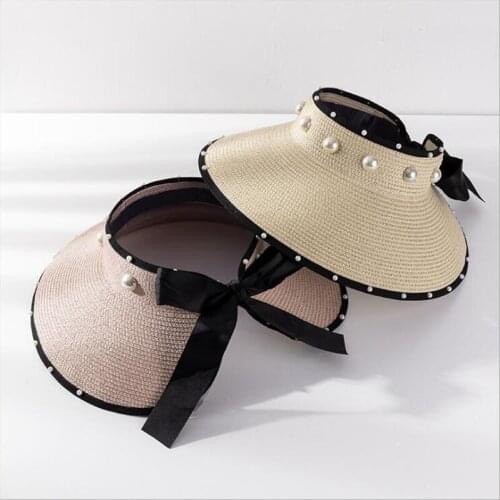 Sun Hat New Women Summer Visors Hat Foldable Wide Large Brim Beach Hats Straw Hat chapeau femme Beach UV Protection Cap