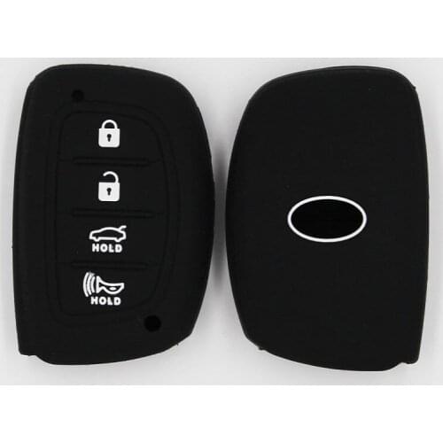 Silicone rubber car key case cover for hyundai kona 2017 i30 ix35 solaris Azera ELANTRA GRANDEUR IG key case cover shell