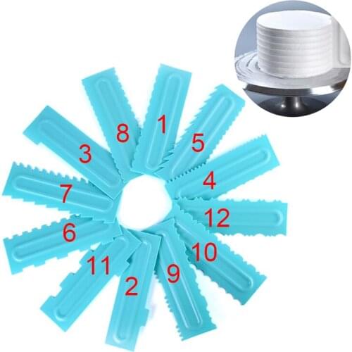 1Pc DIY Cream Scraper Irregular Teeth Edge Scraper Cake Decorating Fondant Pastry Cutters Baking Spatulas Tools Molds