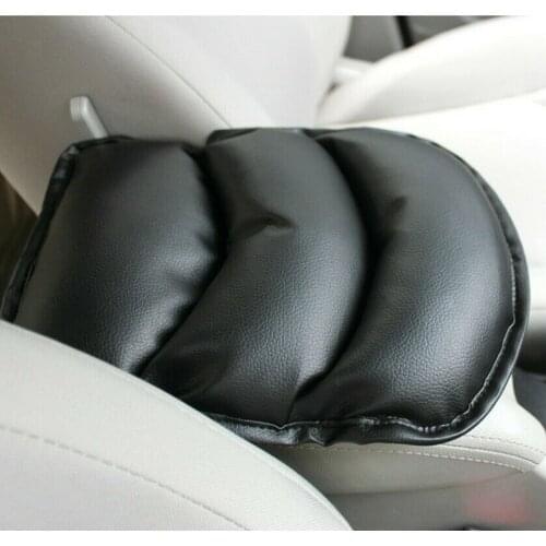 Universal Auto Black Leatherette Arm Rest Case Pad Soft Mat Car Cushion Console Armrest Protective Box Cover