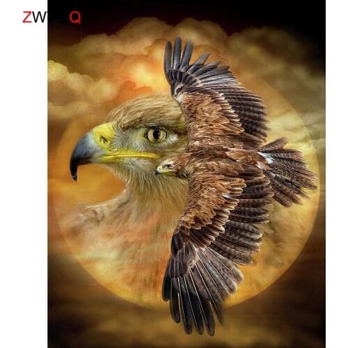 Full Round Diamond embroidery Eagle Full Square Diamond painting Cross stitch Eagle flight DIY 3D Diamond mosaic Eagle flight
