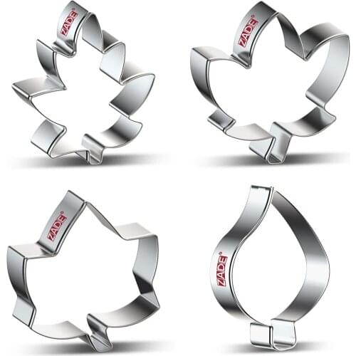 ZADE Leaf Cookie Cutters For Plant Biscuits Treats Biscuit and Fondant Cutter - Stainless Steel