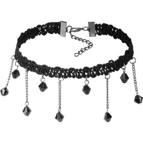 1pc Fashion Womens Ladies Necklace Creative Beaded Chain Tassel Pendant Decor Necklace Clavicle Necklace Jewelry Accessories