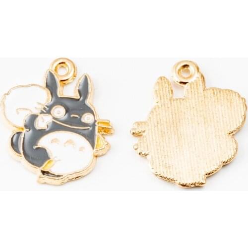 10pcs Enamel rabbit Charm Pendant For Women Necklace Pendant Making Alloy Beads Fit Bracelet DIY Jewelry Accessory js2136