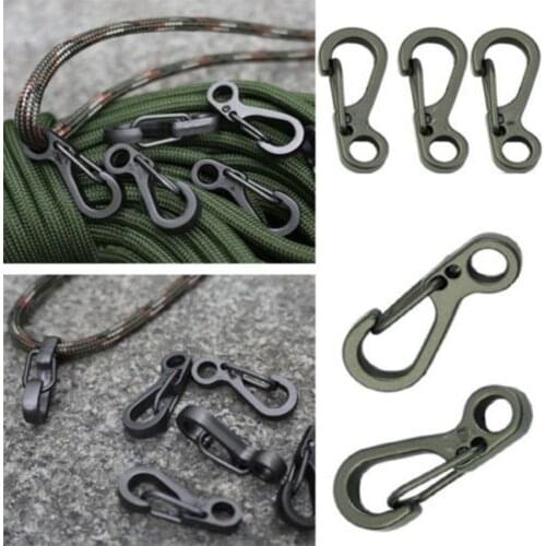 10 Pcs Equipment Survival EDC Paracord Carabiner Snap Mini Spring Clip Camping Hiking Hook Backpack Tactical Buckle Clip