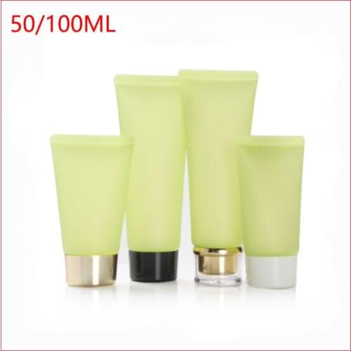 50/100ML green Empty Soft Tube For Cosmetic Packaging Lotion Cream Plastic Bottle Skin Care Cream squeeze Containers Tube