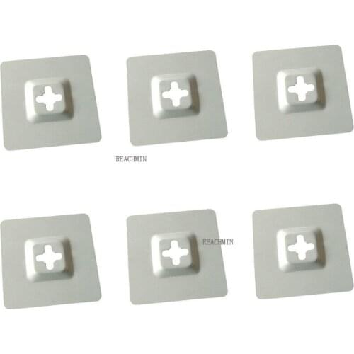 50Pcs/Lot Square Steel Frameless Glass Mirror Keyhole Sparrowtail Hanger Wall Hangers Hanging Clip Plate Gluing Sticking