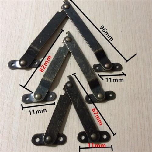 Antique Lid Support Hinges Stay For Box Display Furniture Accessories Cabinet Door Kitchen Cupboard Hinges Lid Stays,10Pcs