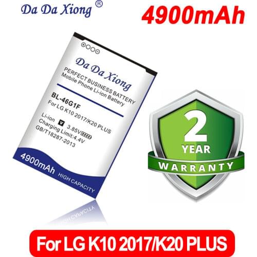 Da Da Xiong 4700mAh BL-46G1F Battery for LG K10 2017 K20 Plus TP260 K425 K428 K430H Mobile Phone Batteries