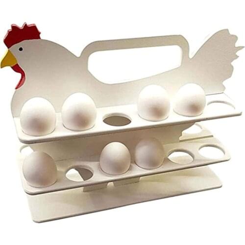 Egg Holder Creative Wooden Egg Storage Racks Kitchen Removable Portable Countertop Display Egg Skelter Home Decoration