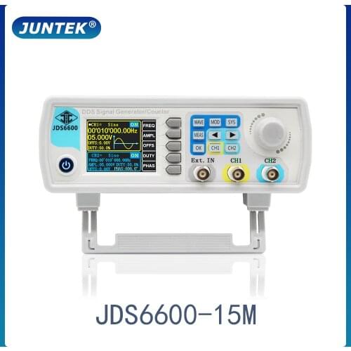 JUNTEK JDS6600-15M 15MHz DDS Function Signal Generator Digital Control Dual-channel Frequency meter Arbitrary waveform generator