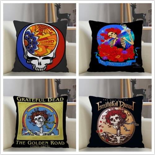 Musife Custom grateful dead Pillowcase Home Decoration 45*45cm Zipper Square Pillowcase Throw Pillow Cover Drop Shipping