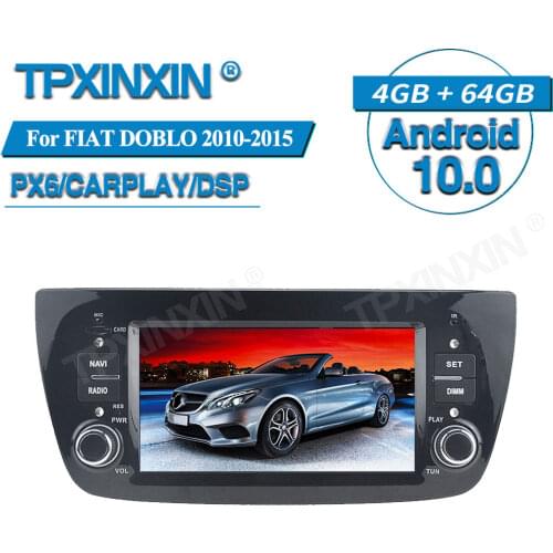 For FIAT DOBLO 2010-2015 Android 10 Radio Car Multimedia Player GPS Navigation Audio Stereo Screen DVD Head Unit Tape Recorder