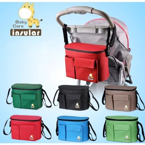 Baby stroller multi-function Mummy bag maternal and child package liner insulation waterproof can be back hang stroller bag