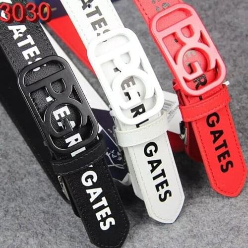 Fashion PG Belt Men Sport Golf Leather Belt The Length Can Be Cut Freely