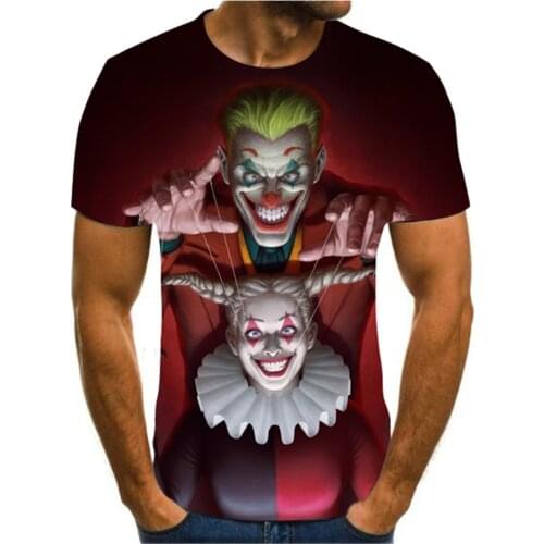 Men T shirt 2020 New The Joker 3d T Shirt Funny Comics Character Joker With Poker 3d T-shirt Summer Harajuku Style Tshirt