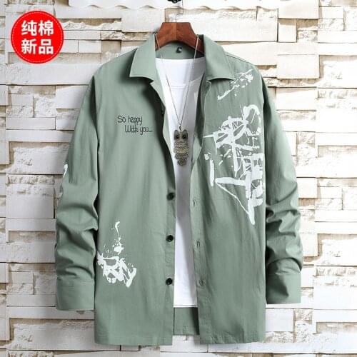 Mens Shirt 2020 New Fashion Man Long Sleeve Shirt Pure Cotton Work Clothes Leisure Time Streetwear Plus Size 3XL