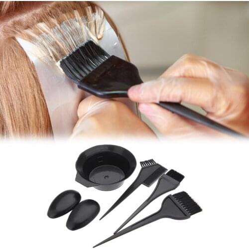 Hair Color Dye Bowl Comb Brushes Tool Kit Set Hair Dye Brush Set Skin-friendly Anti-deform ABS Hair Dye Coloring Brush Kit Hair