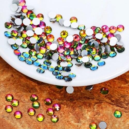 1000pcs/bag Rainbow Nail Gems Mixed ss3-ss10 ss4 ss16 art do prego strass enfeites para unha Nail Rhinestones Mixed