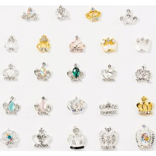 2019 new listing factory direct sales nail jewelry nail art alloy diamond jewelry nail hammer crown