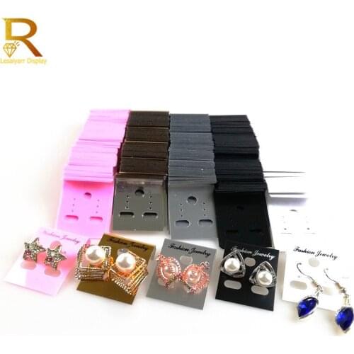 Wholesale 100Pcs Earring Plastic Display Cards Ear Stud Hang Holder Tag Jewelry Display earrings display cards