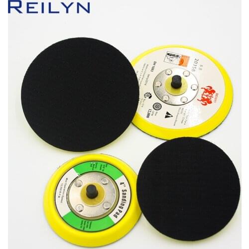 Pneumatic Sander backing pad Air Polisher holder sanding polishing disc hook-loop back plate 1234567inch