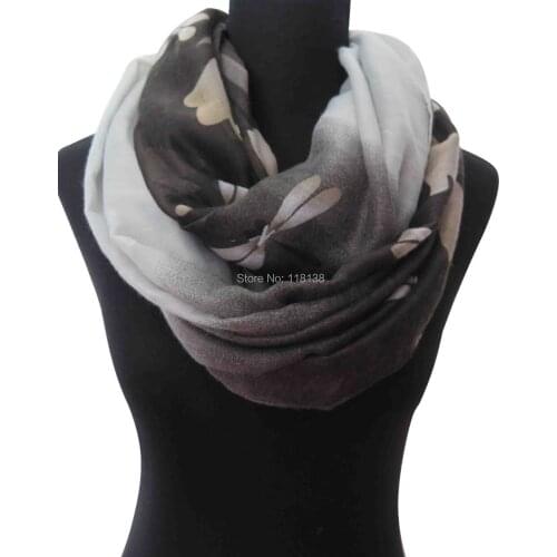 Dragonfly Print Womens Infinity Loop Scarf, Free Shipping