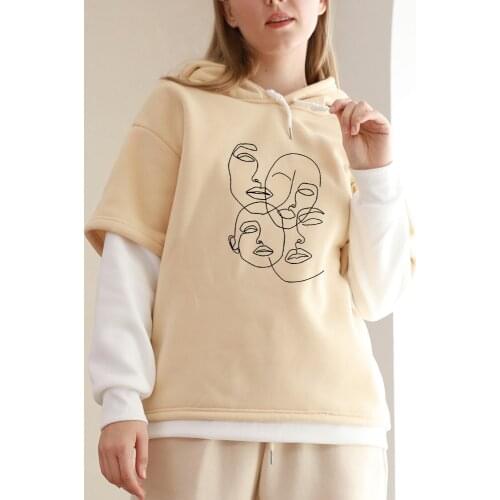 Color Block Hoodie Couple Clothes Patchwork Sweater Hip Hop Sweatshirt Female Jumper Casual Harajuku Fashion Oversize Streetwear