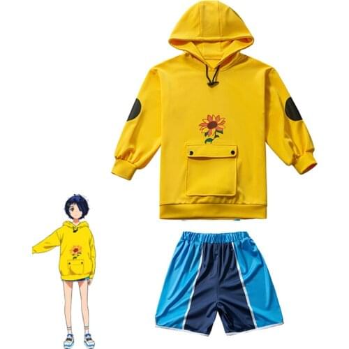 WONDER EGG PRIORITY Ohto Ai Hoodie Pullover Yellow Sweatshirt Anime Cosplay Halloween for Men Women Unisex Casual Suits