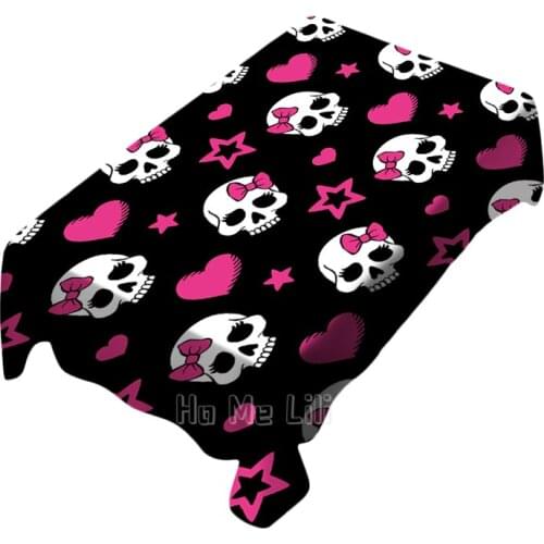 Cartoon Skull Star Pattern Design Background Tablecloth Indoor And Outdoor Unique Decoration