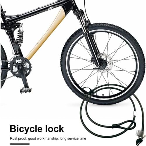 Cable Bike Locks Portable Bicycle Anti-theft Cable Coil Lock with Keys for Bicycle Equipment MTB Anti-theft Lock Security