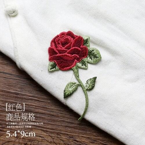 5pcs/lot Small Rose Flower Embroidery Patches for Housing Clothing Patch for Jeans Shoes Bags DIY Accessories