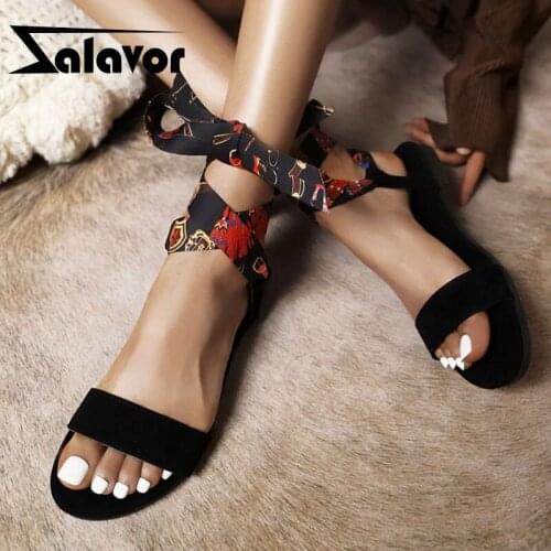 ZALAVOR New Women Flat Sandals Print Shoes For Women Summer Sandals Fashion Cool Beach Shoes Women Footwear Size 35-43