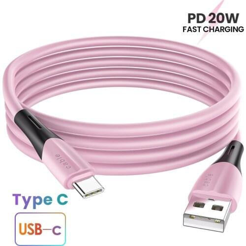 Liquid Silicone USB C Cable 1M 3A Type C Phone Fast Charging Micro USB Data Cord For Xiaomi 11 Pro Huawei P40 P50 Phone Charger