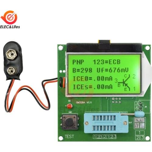 LCD Digital GM328A GM328 Transistor Tester Capacitance Meter LCR\RLC\PWM/ESR Meter MOS/PNP/NPN V2PO Bipolar Transistor Detector