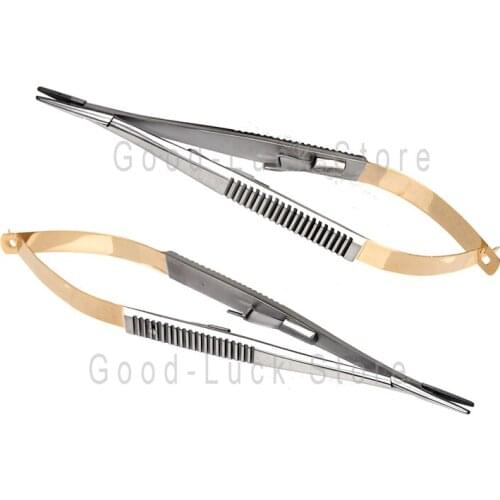 1 Pcs Surgical Dental Orthodontic Implant Castroviejo Needle Holders 14cm CE Tool Straight Curved for choose