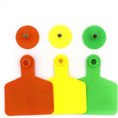 100 Sets Livestock Catltle Ear Tags Quality Ear Tag Signs Typing Copper Head Earrings Animal identification Device