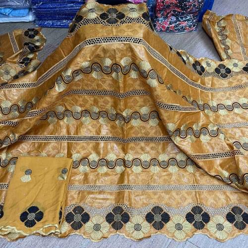 2021 New arrival African Bazin riche Getznars Fabric with Stones Embroidery French Basin Riche Nigerian Material Wedding Party