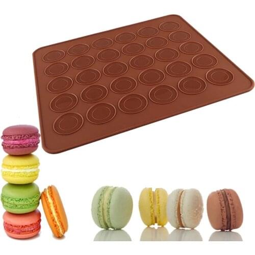 30/48Holes Silicone Pastry Cake Macaron Macaroon Oven Baking Mould Sheet Mat Cake Pad Bakeware Pastry Baking Tools
