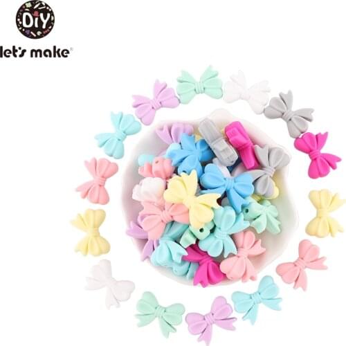 Lets make 5pcs 20*28mm Silicone Teething Beads Baby Food Grade Nursing Jewelry DIY Parts For Necklace BPA Free Baby Teethers