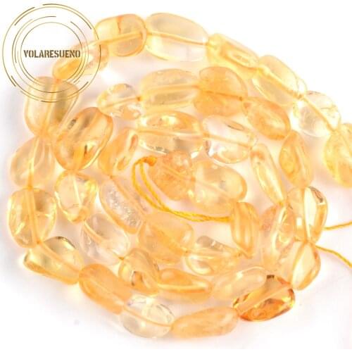 8-10mm Natural Irregular Citrines Stone Beads Freeform Loose Spacer Gemstones Beads For Jewelry Making Diy Bracelet Necklace 15