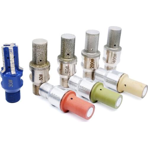 Diamond Finger Bit CNC Milling Cuter Router Bit Segments Electroplated Resin For Granite Glass Stone Concrete 1/2 GAS