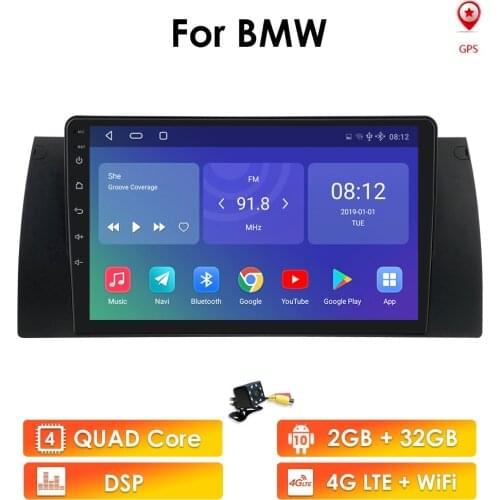 4 Core 2din Android Car Radio for BMW 5 E39 E53 X5 1995-2001 M5 7 E38 2002 2003 2004 2005 2006 Navi GPS 4G Multimedia Player