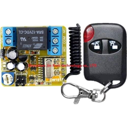 DC12V 1CH Wireless Time delay Remote Control Switch System 1*Receiver +1*cat eye Transmitters for Appliances Gate Garage Door