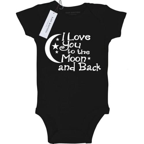 Summer Baby Boys Girls Children Clothing Moon Stars Letters Print Baby Triangle Bodysuits Clothes 0-24 M