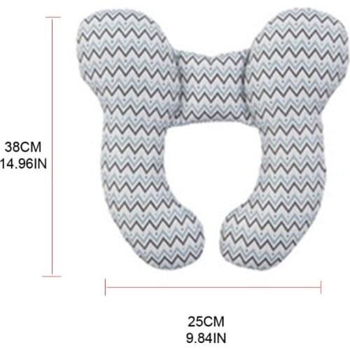 Baby Soft Cotton Travel Pillow Infant Head Neck Support Cushion Stroller Headres