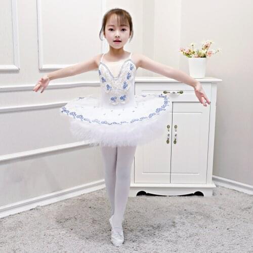 Children Ballet Dance Dress Kids Ballet Tutu Dress Girl Fancy Ballerine Dance Leotard Performance Stage Gymnastic Exercise Dress