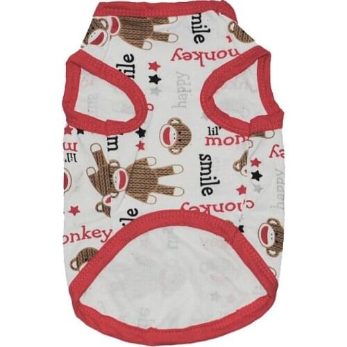 Pet clothing dog clothing small dog teddy cartoon series cotton pet vest spring summer